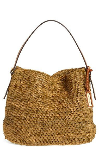 Michael Kors 'Santorini' Raffia Hobo available at #Nordstrom