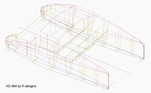 KD860 catamaran by K-Designs - Boat Design Net Gallery