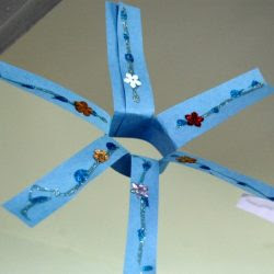 Paper Tube Roll Snowflakes