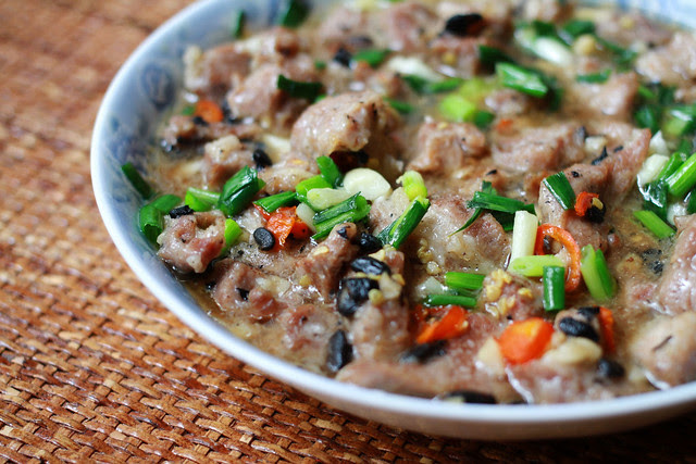 Steamed Pork with Garlic & Black Beans - Hong Kong Home Style Cooking
