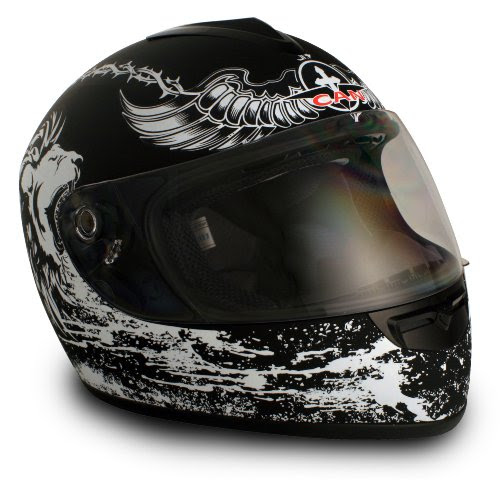 VCAN V136 Crusader Full-Face Helmet (Black, Small) On Sale