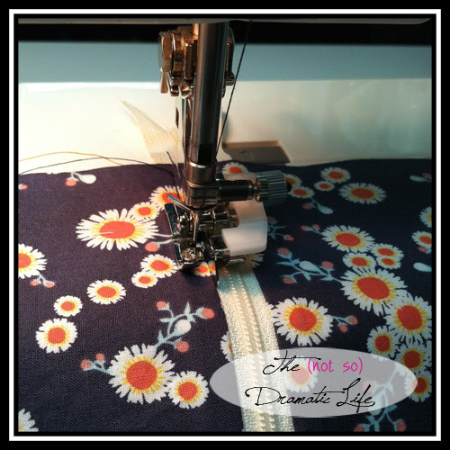 Top Stitching the zipper