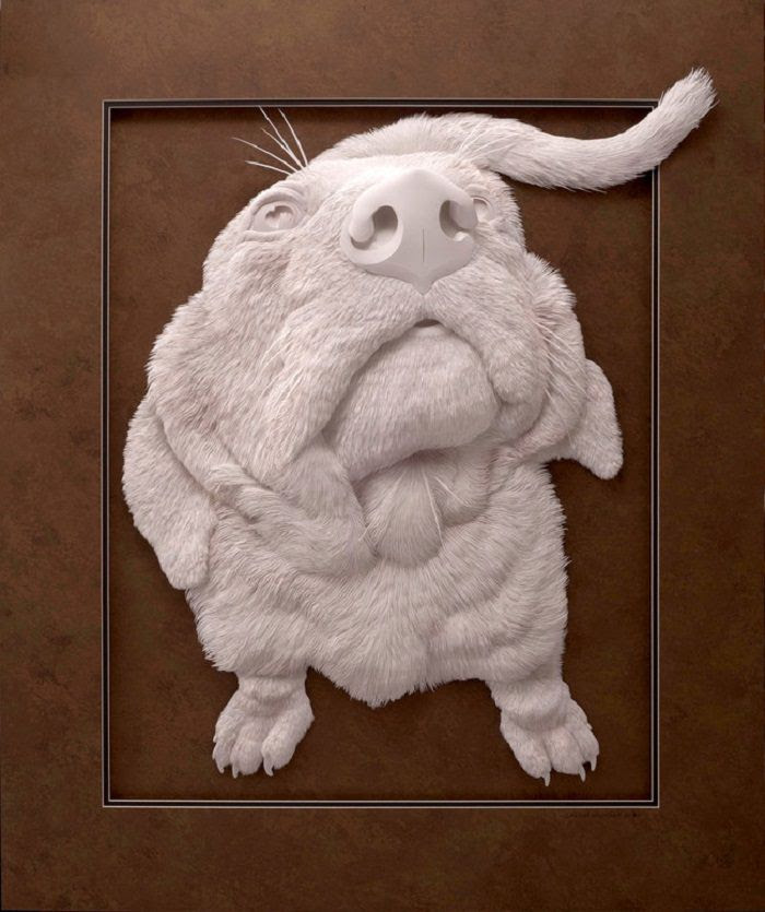 esculturas de papel