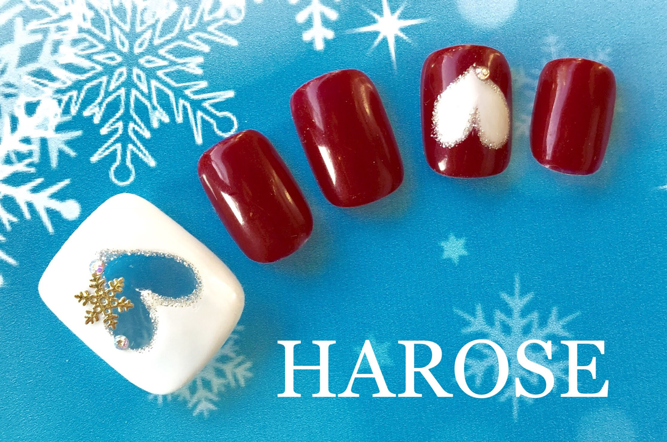 1２月フットジェルデザイン 鶴ヶ島駅近くのおしゃれネイルサロン ラグジュアリーネイルハローズ Luxury Nail Harose 川越 霞ヶ関 若葉周辺