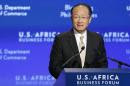 World Bank President Jim Yong Kim addresses the U.S.-Africa Business Forum in Washington