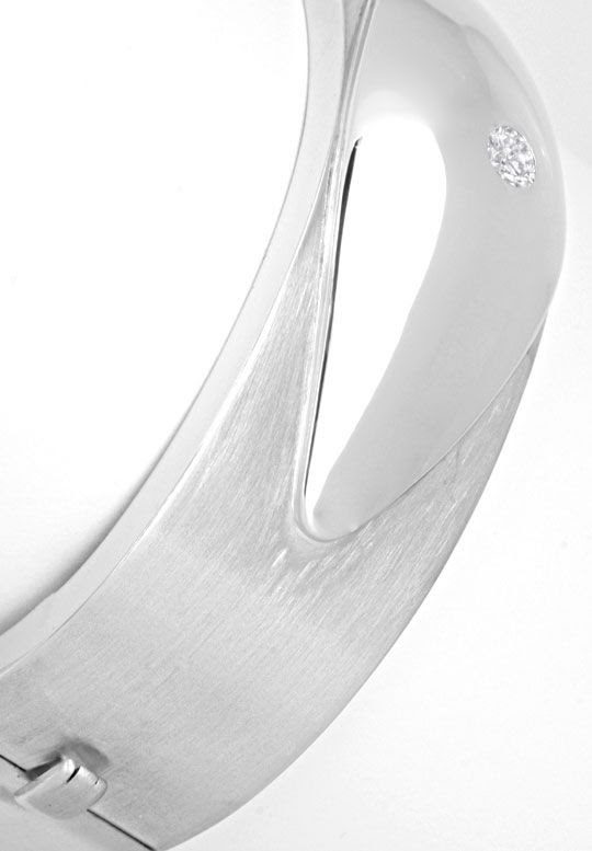 Original-Foto 2, ARMREIF HANDARBEIT 0,25ct SOLITÄR WEISSGOLD LUXUS! NEU!