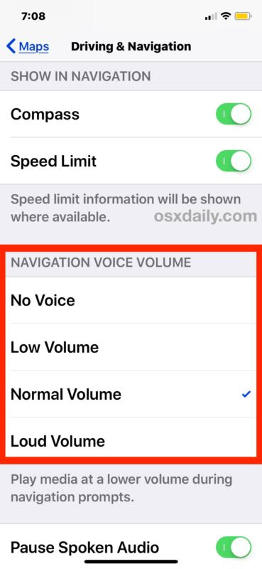 How To Enable Voice Navigation In Maps On Iphone Osxdaily