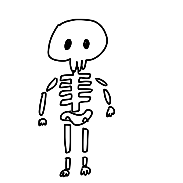 がいこつのイラスト かわいいフリー素材が無料のイラストレイン