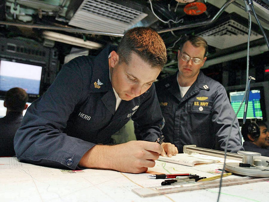 Despite computer navigation systems all routes are plotted manually as well