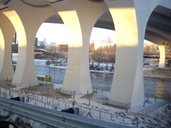 Underneath I35W Bridge over Mississippi