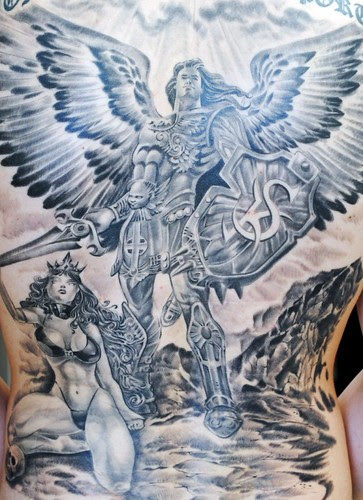 angel warrior tattoos 