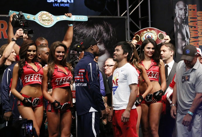 Mayweather x Pacquiao, boxe, Las Vegas, pesagem (Foto: Evelyn Rodrigues)
