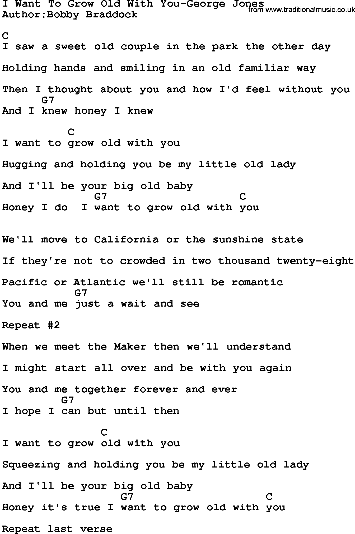 Grow Old With You Guitar Chords And Lyrics Lyricswalls