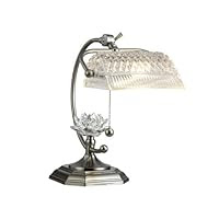 Dale Tiffany GT12208 Althea Desk Lamp, Satin Nickel