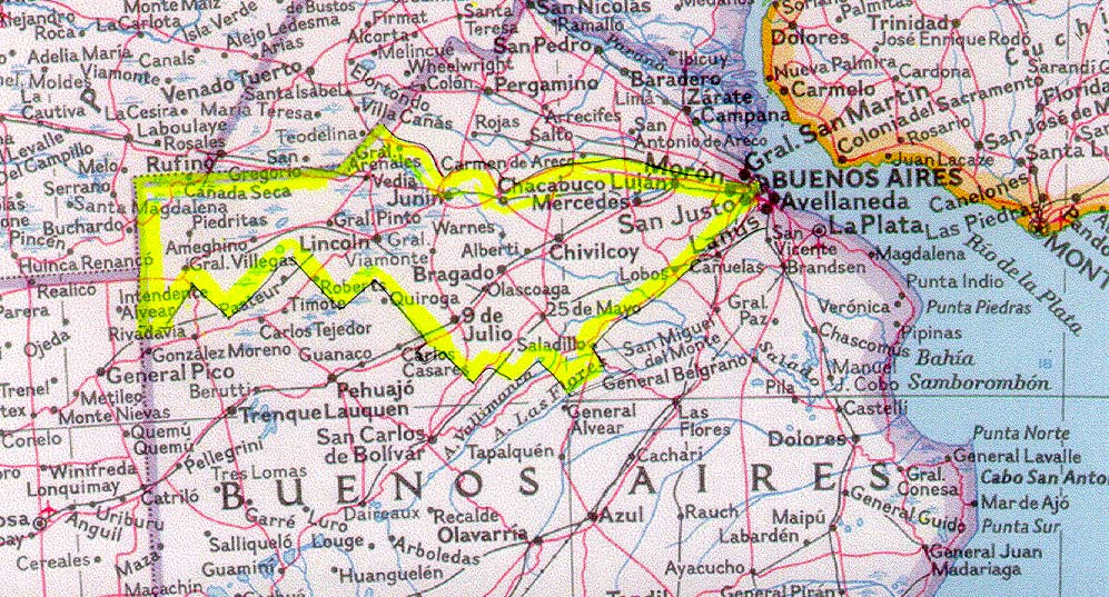 Buenos Aires West Mission Map