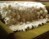 Natural colored ivory wool and mohair felt pelt