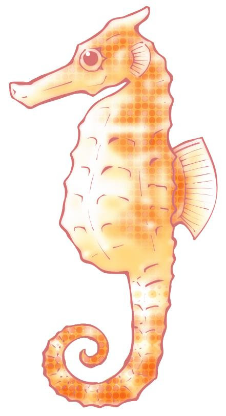タツノオトシゴイラスト素材 Kmsys辰年賀状イラスト素材集
