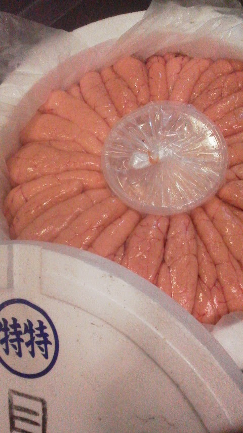 生たらこ入荷 文七blog 長野県飯田市 懐石料理 文七