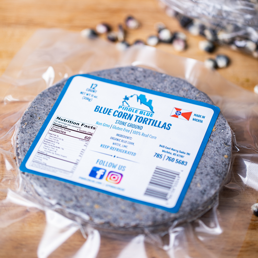 48 Pack Bundles Traditional Stone Ground Blue Corn Tortillas - Corn tortilla nutrition label