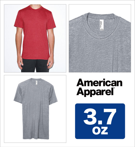 アメリカンアパレル American Apparel 3 7ozポリエステルコットン 半袖tシャツ メンズ カラー 401w