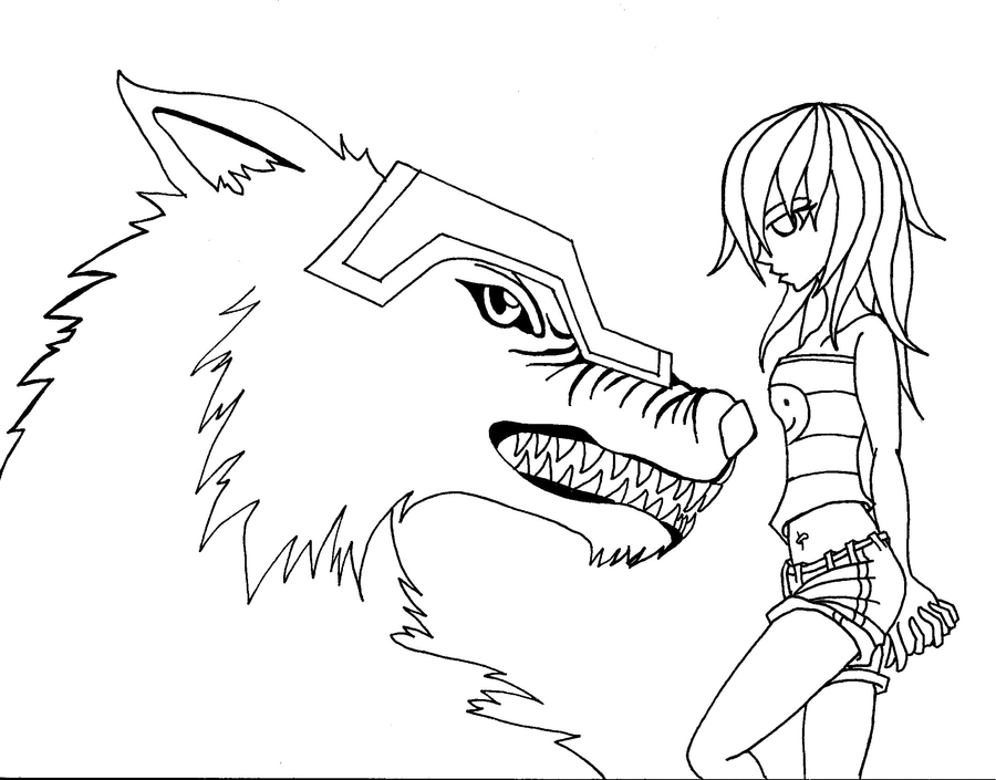 Download Coloring Pages Of Anime Wolves - Coloring Home