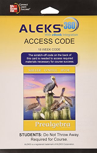 ALEKS 360 Access Card (18 weeks) for Prealgebra