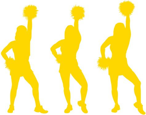 cheerleaders silhouette  vector silhouettes