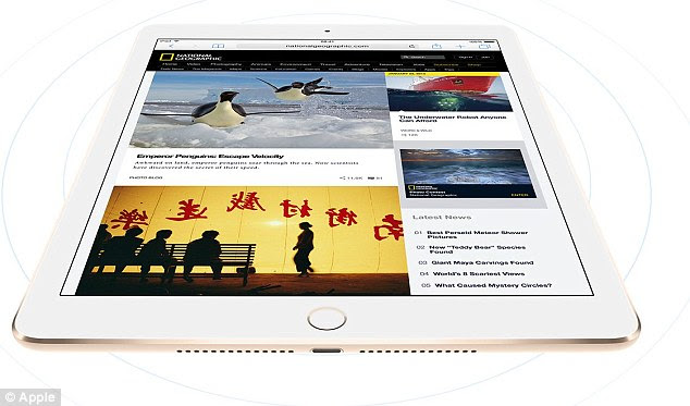 By comparison, the iPad Air 2 (pictured) is 9.4 inches x 6.7 inches by 0.24 inches (240 mm x 169.5 mm x 6.1 mm). Sources have suggested different launch times for the iPad Air Plus, but the general consensus is that the supersized tablet may make its debut before the summer