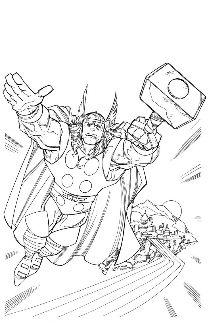 Free Printable Thor Coloring Pages For Kids - TSgos.com