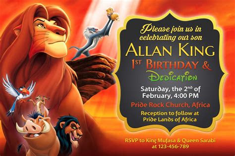 Look no further than free birthday templates printables. free lion king birthday christening invitation dioskouri designs