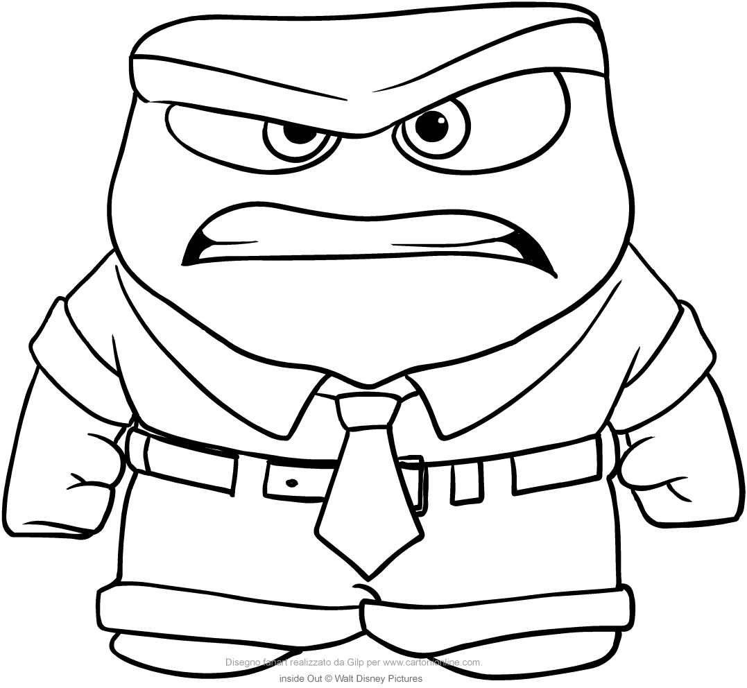 Anger Inside Out coloring page to print