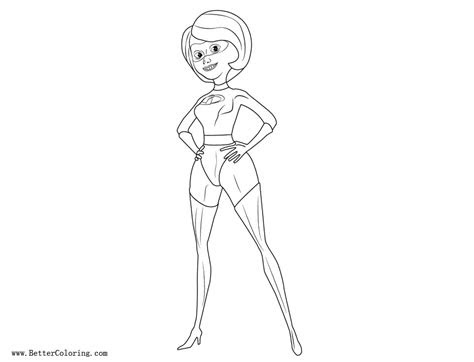 incredibles coloring pages elastigirl  printable