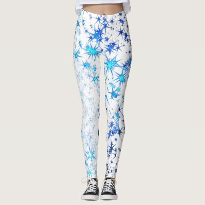 Blue starburst leggings