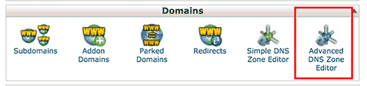 DNS zone editor