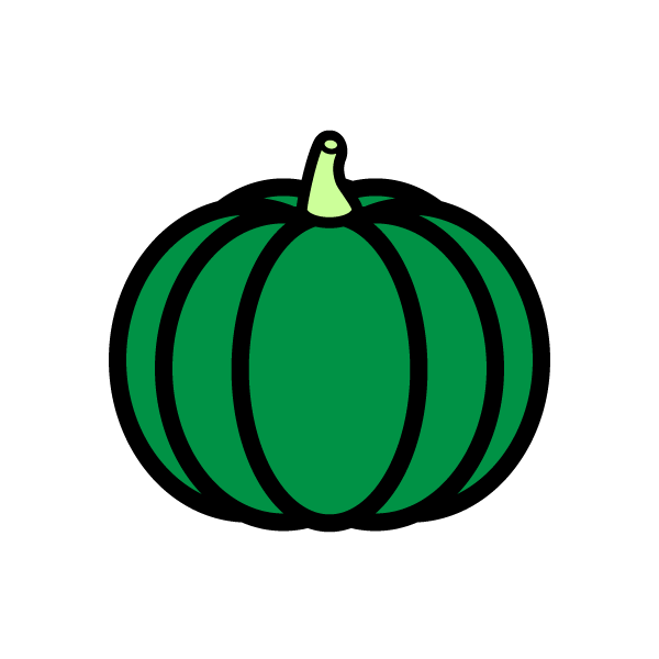 手書き風でかわいいかぼちゃの無料イラスト 商用フリー オイデ43