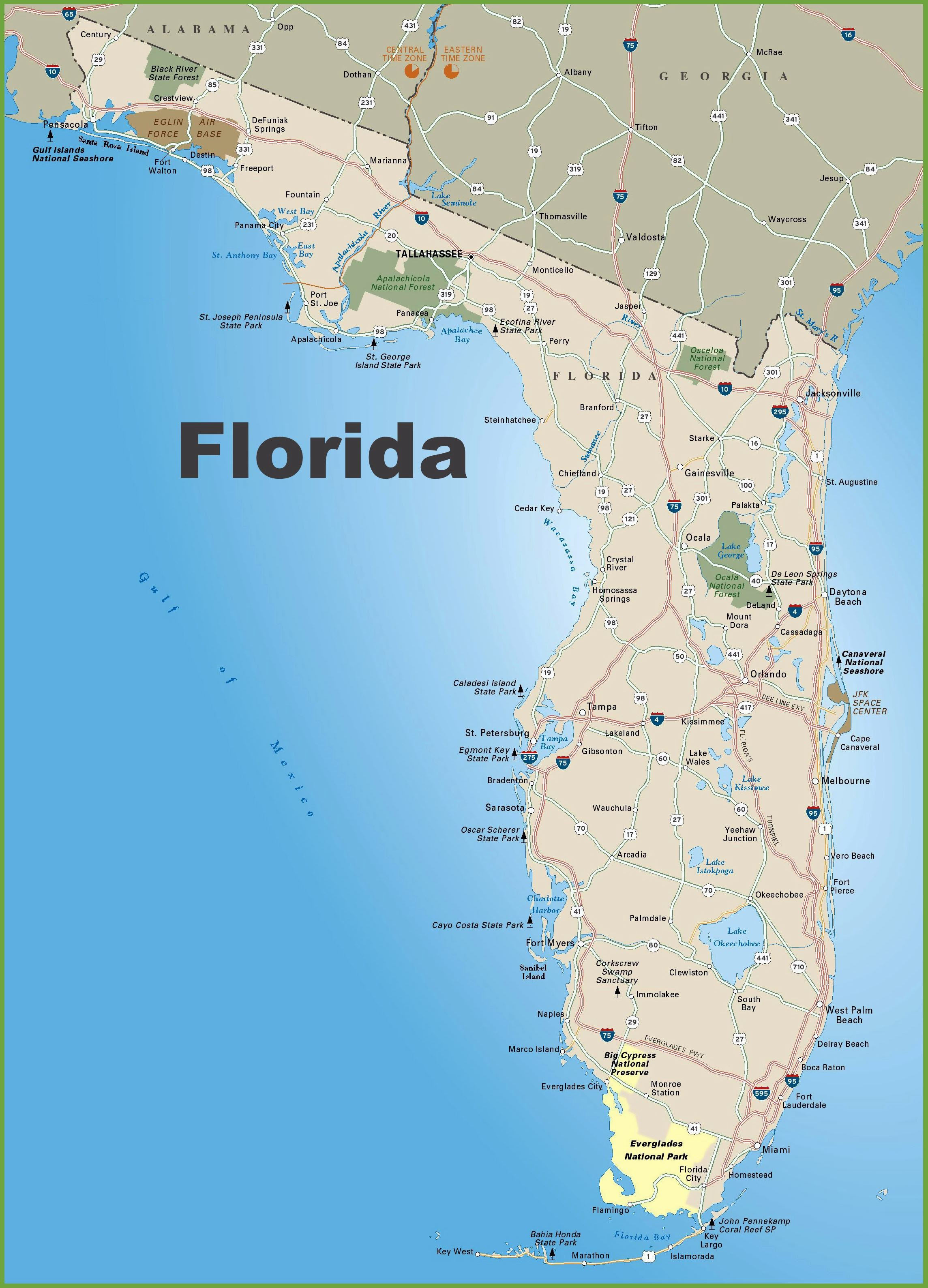 Big Map Of Florida 2018