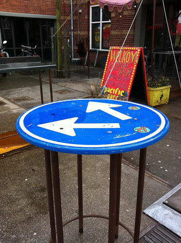 Old Signs used for Tables Amsterdam - 1