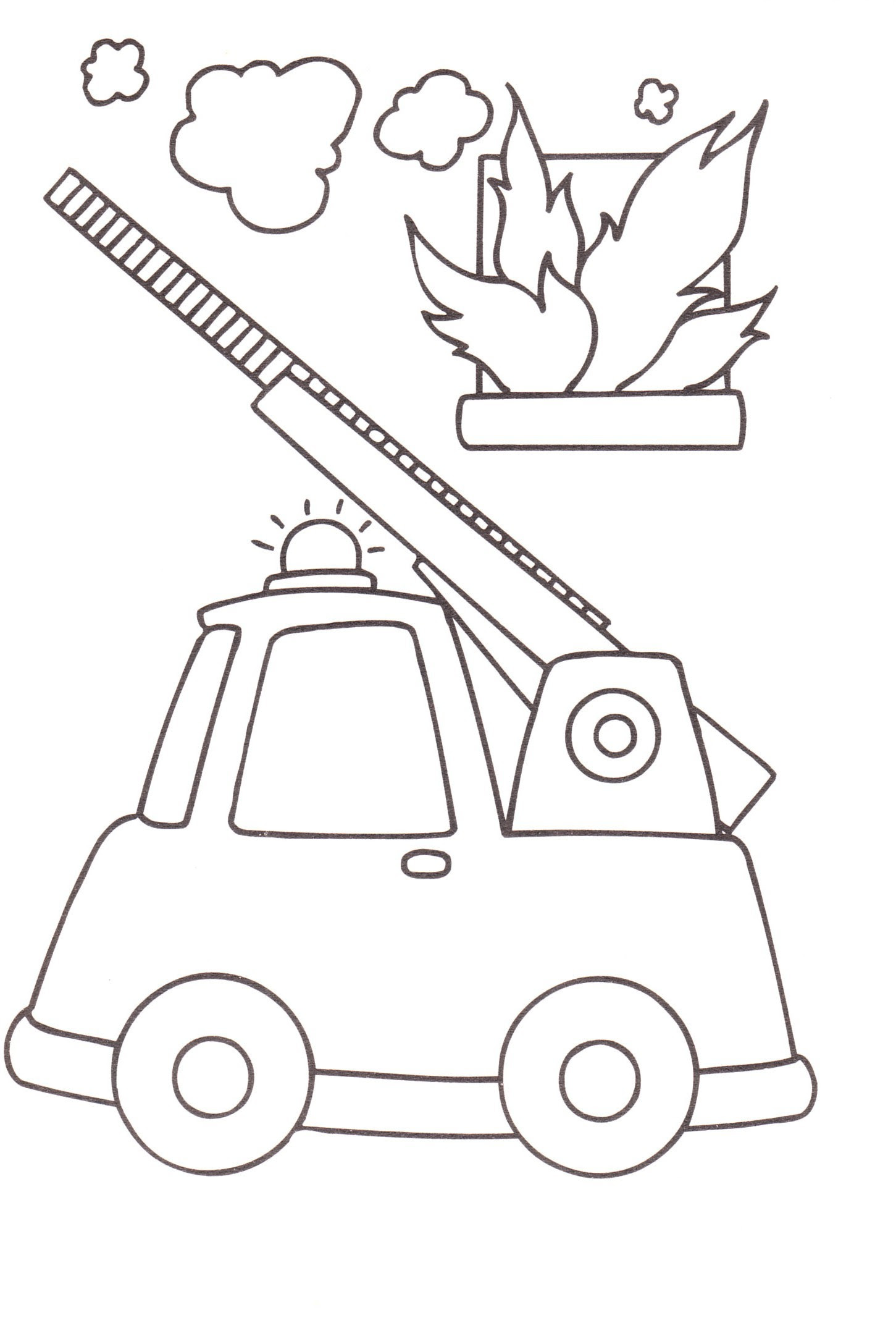 disegni bambini stampare colorare camion pompieri Blogmamma Blogmamma