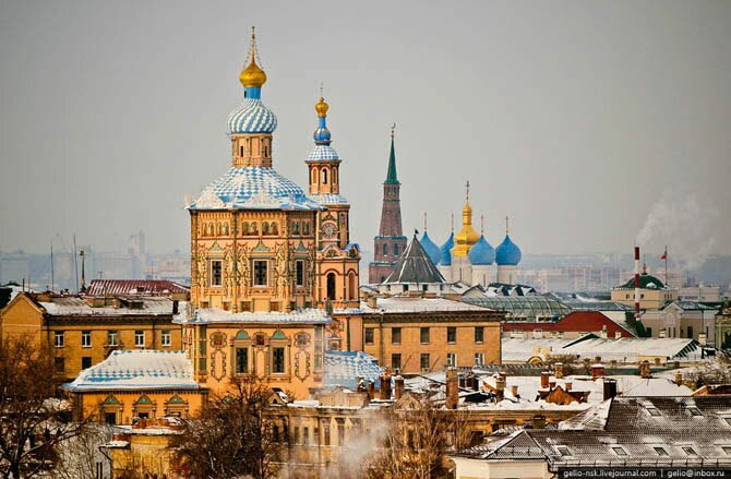 Зимняя Казань с высоты
