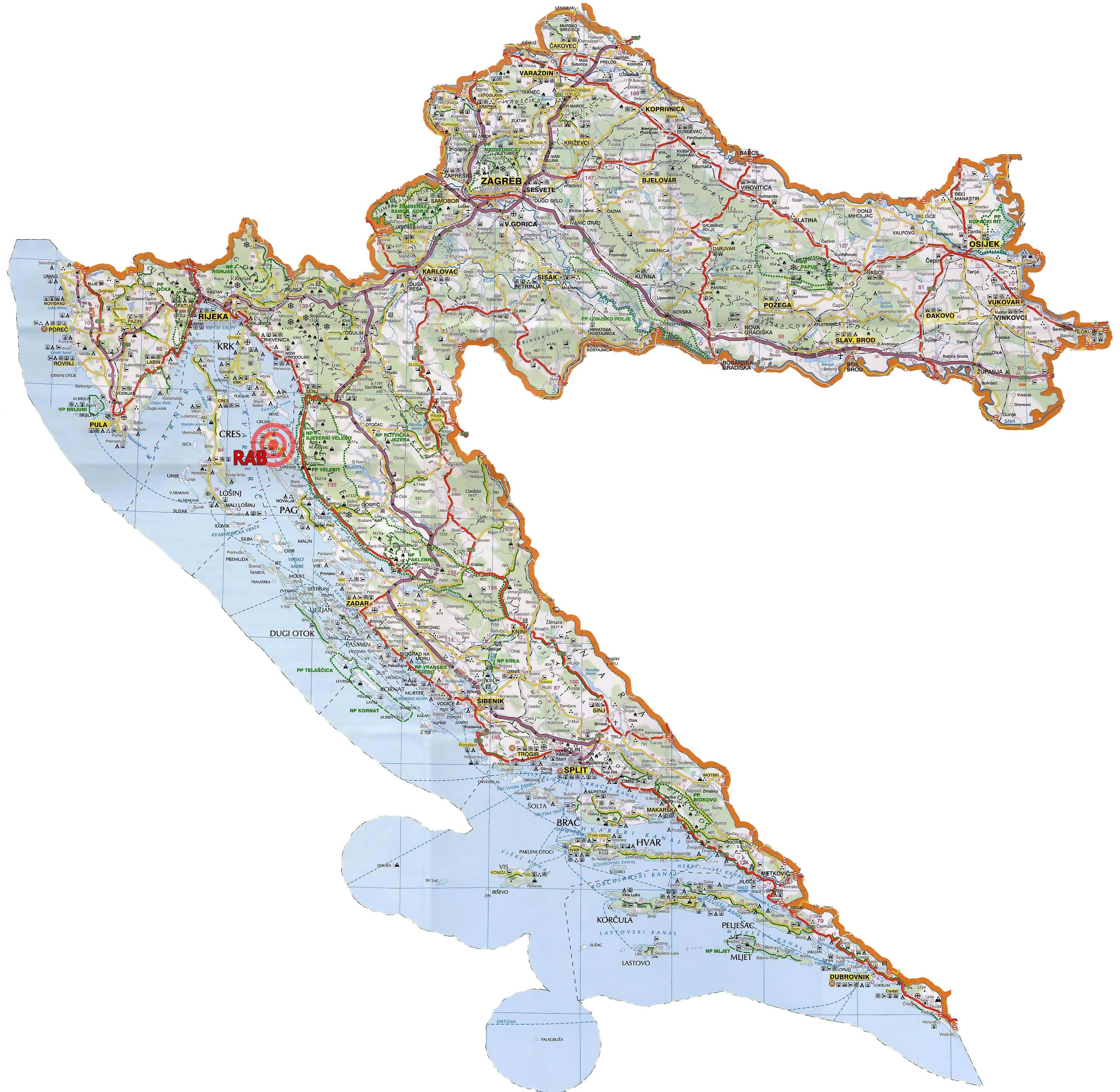 auto karta kvarnera VeAn apartments ::: Maps auto karta kvarnera