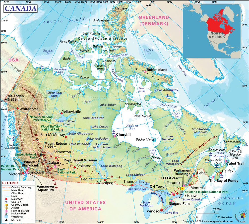 Canada Map, Map of Canada