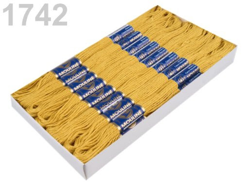  Stickgarn / Sticktwist 100 % Baumwolle Nr. 1742 Misted Yellow (1 Strang)