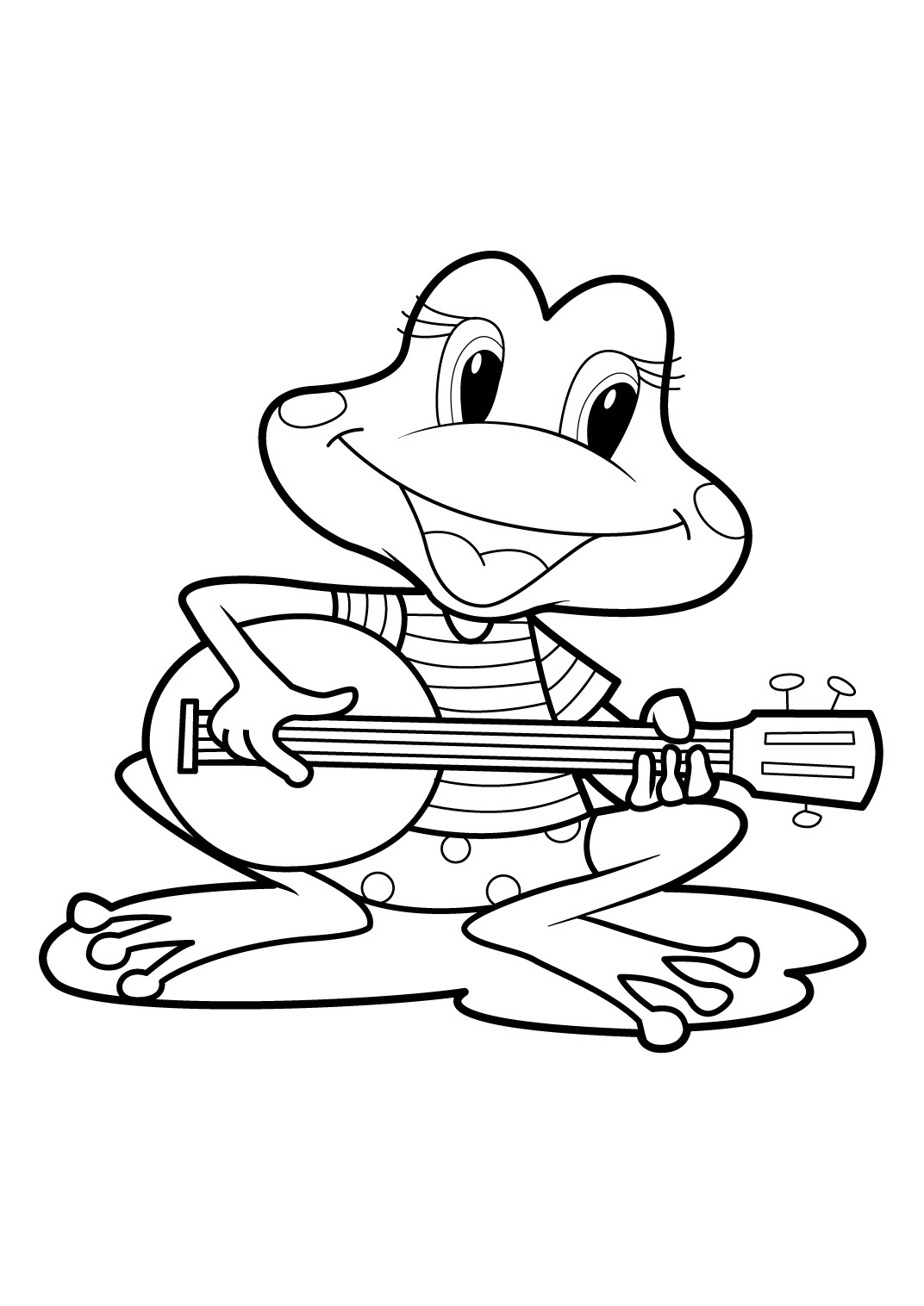Coloriage gratuit de grenouille a imprimer coloriage grenouille rigolote