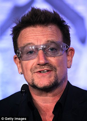 Richest musician: U2 singer Bono surpassed Sir Paul McCartney in wealth after earning an estimated $1.2billion on Facebook's IPO