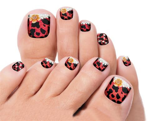 amazoncom glitter adhesive toe nail art stickers fake