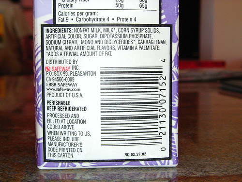 ingredients in milk