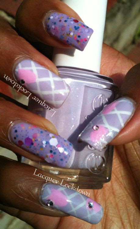 Pretty & Polished Tart Heart Manicure