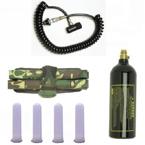 AVI 3000psi Coil Remote / 20oz CO2 tank / GXG 4+1 Camo Harness with Tubes