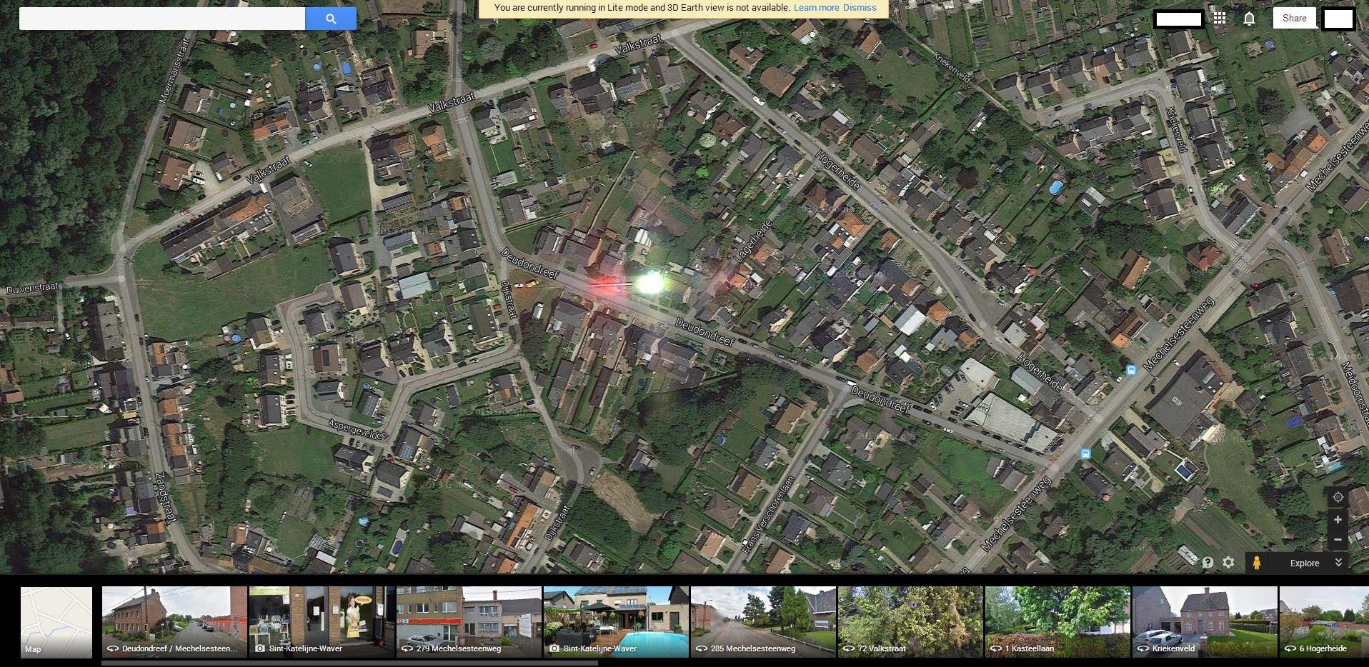 The satellite for Google Maps was blinded by something on the ground in this image ...