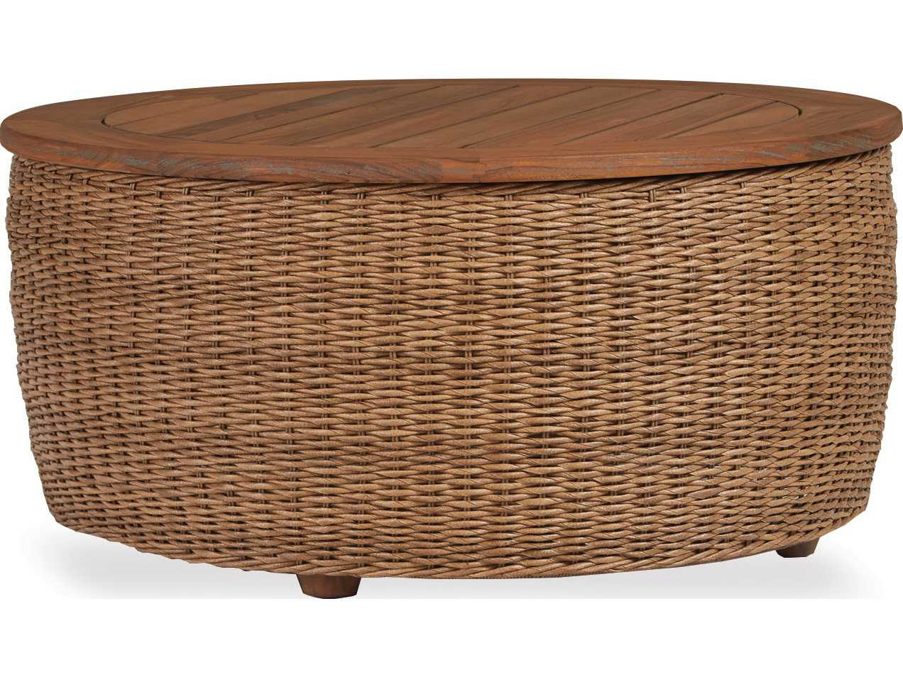 Lloyd Flanders Tobago Wicker 36'' Round Cocktail Table ...